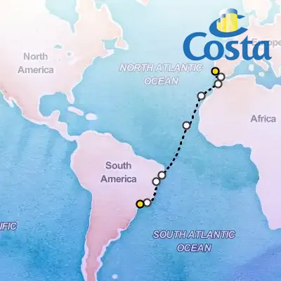 April 19th, 2026  - Transatlantic from Santos Cruise on the Costa Diadema
