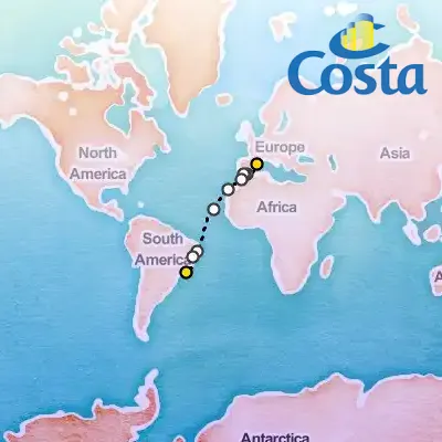 November 9th, 2025  - Transatlantic from Barcelona Cruise on the Costa Diadema