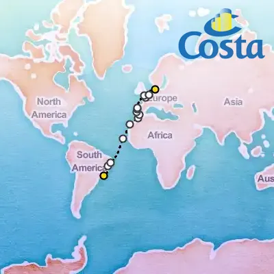 April 20th, 2026  - Transatlantic from Rio de Janeiro Cruise on the Costa Diadema