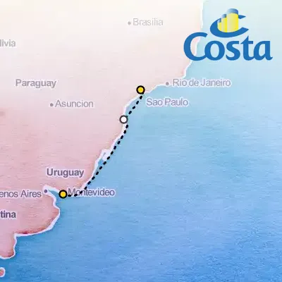 March 26th, 2026 - Montevideo to Sao Paolo Cruise on the Costa Diadema
