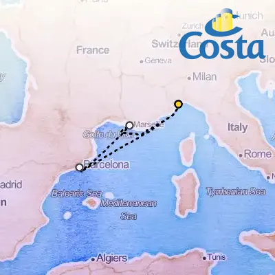 September 24th, 2025  - Western Mediterranean from Savona Cruise on the Costa Diadema