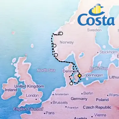 August 2nd, 2025  - North Europe From Copenhagen Cruise on the Costa Diadema