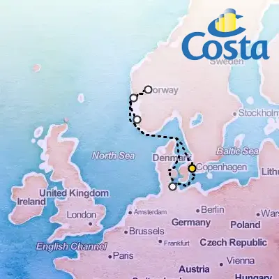 May 16th, 2026  - North Europe From Copenhagen Cruise on the Costa Diadema