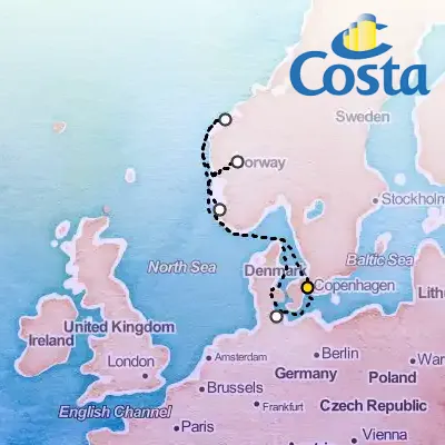 May 23rd, 2026  - North Europe From Copenhagen Cruise on the Costa Diadema