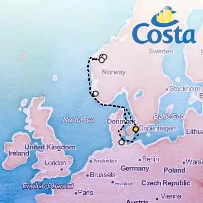September 5th, 2026  - North Europe From Copenhagen Cruise on the Costa Diadema
