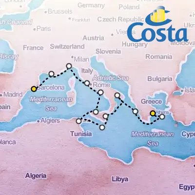 May 29th, 2026  - Eastern Mediterranean From Barcelona Cruise on the Costa Fascinosa