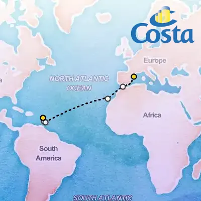 March 13th, 2026  - Transatlantic from Pointe-à-Pitre on the Costa Fascinosa