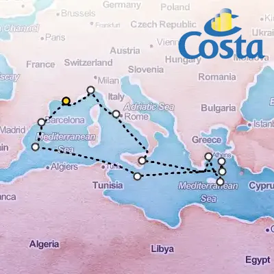 May 16th, 2026  - Western Mediterranean from Marseille Cruise on the Costa Fascinosa