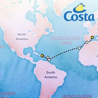 March 9th, 2026  - Transatlantic from Santo Domingo on the Costa Fascinosa