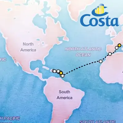 March 6th, 2026  - Transatlantic from Pointe-à-Pitre on the Costa Fascinosa