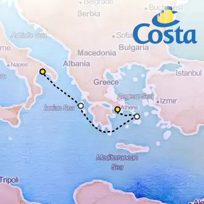 July 6th, 2025  - Eastern Mediterranean from Taranto Cruise on the Costa Fascinosa