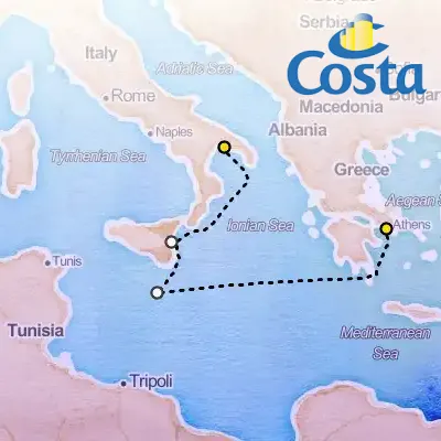 September 17th, 2025  - Eastern Mediterranean from Athens (Piraeus) Cruise on the Costa Fascinosa