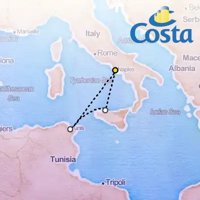 September 29th, 2025  - Western Mediterranean from Napoli Cruise on the Costa Fascinosa