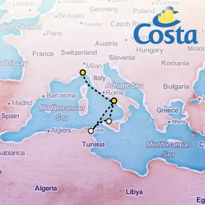 September 29th, 2025  - Western Mediterranean from Napoli Cruise on the Costa Fascinosa