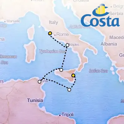 June 1st, 2026  - Eastern Mediterranean From Civitavecchia on the Costa Fascinosa