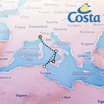 September 28th, 2025  - Western Mediterranean from Palermo Cruise on the Costa Fascinosa