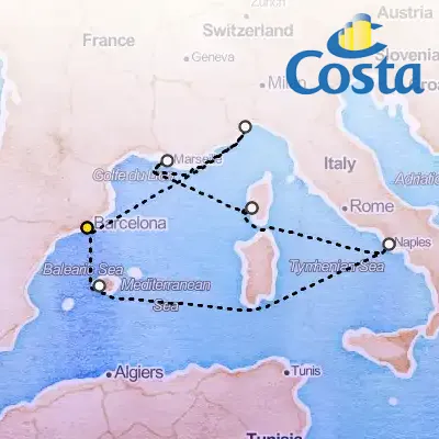 November 12th, 2025  - Western Mediterranean from Barcelona Cruise on the Costa Fascinosa