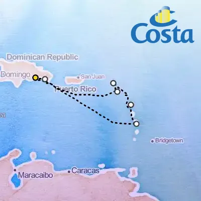 December 15th, 2025  - Western Caribbean from Santo Domingo Cruise on the Costa Fascinosa