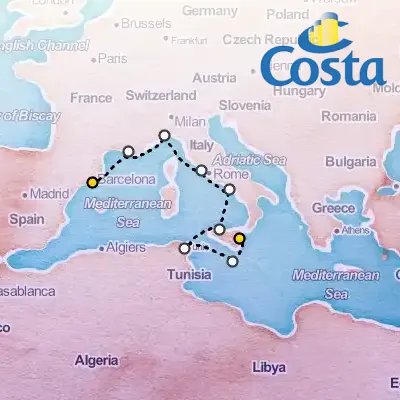 May 29th, 2026  - Eastern Mediterranean From Barcelona Cruise on the Costa Fascinosa