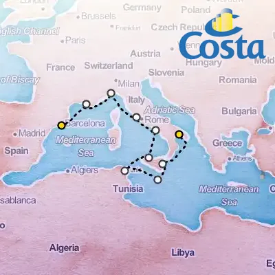 May 29th, 2026  - Eastern Mediterranean From Barcelona Cruise on the Costa Fascinosa