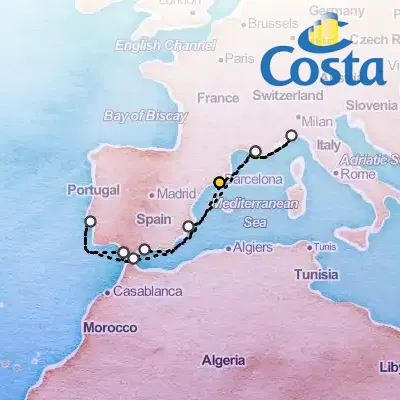 March 31st, 2026  - Western Mediterranean from Barcelona Cruise on the Costa Favolosa