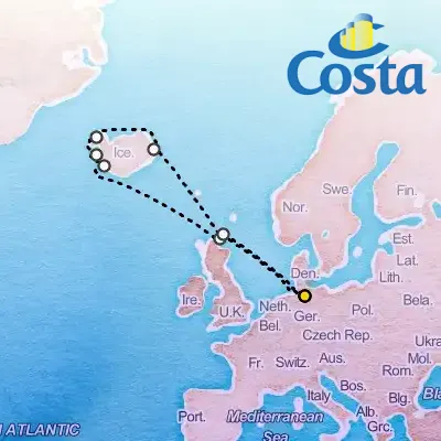 August 3rd, 2026  - North Europe from Hamburg Cruise on the Costa Favolosa