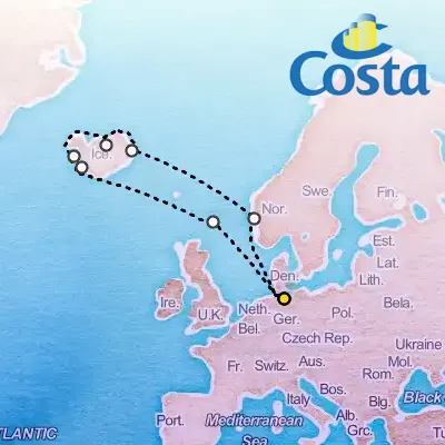 July 31st, 2025  - North Europe from Hamburg Cruise on the Costa Favolosa