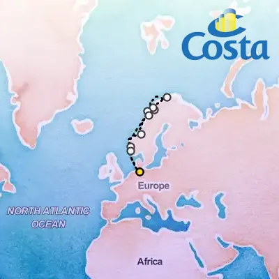 October 5th, 2026  - North Europe from Hamburg Cruise on the Costa Favolosa
