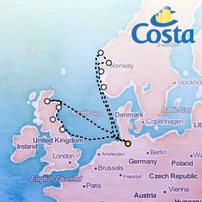 August 24th, 2025  - North Europe from Hamburg Cruise on the Costa Favolosa
