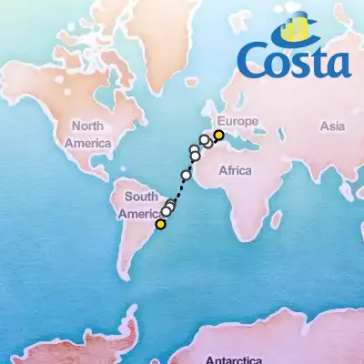 November 4th, 2025  - Transatlantic from Barcelona Cruise on the Costa Favolosa