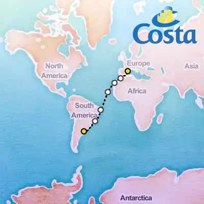 March 13th, 2026  - Transatlantic from Buenos Aires on the Costa Favolosa