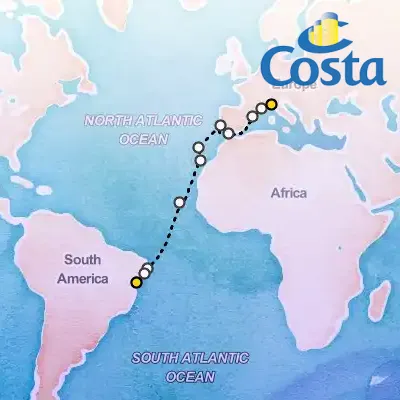 November 2nd, 2025  - Transatlantic From Genova Cruise on the Costa Favolosa