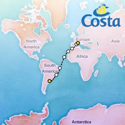 March 13th, 2026  - Transatlantic from Buenos Aires on the Costa Favolosa