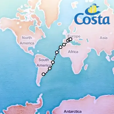 March 13th, 2026  - Transatlantic from Buenos Aires on the Costa Favolosa