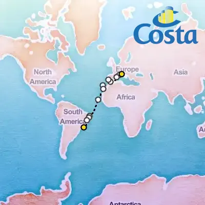 November 2nd, 2025  - Transatlantic From Genova Cruise on the Costa Favolosa