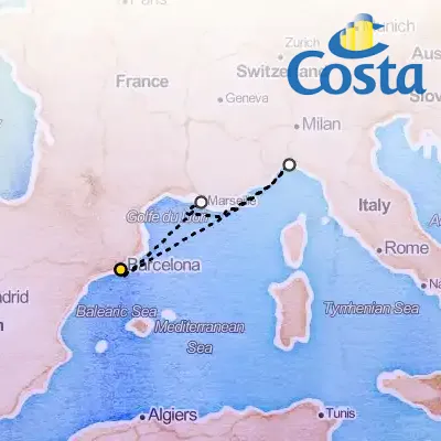 October 7th, 2025  - Western Mediterranean from Barcelona Cruise on the Costa Favolosa
