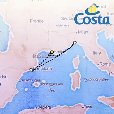 October 1st, 2025  - Western Mediterranean from Marseille Cruise on the Costa Favolosa