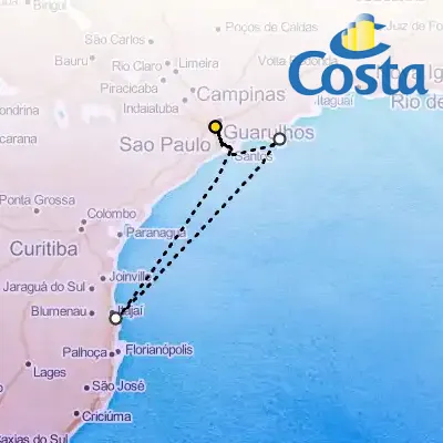 November 30th, 2025 - Cruise from Sao Paolo on the Costa Favolosa