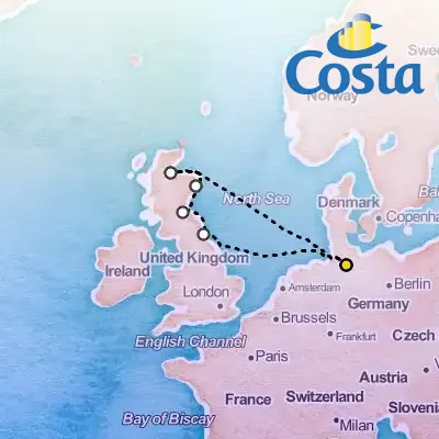 September 1st, 2025  - North Europe from Hamburg Cruise on the Costa Favolosa