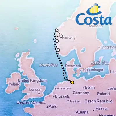 August 24th, 2025  - North Europe from Hamburg Cruise on the Costa Favolosa