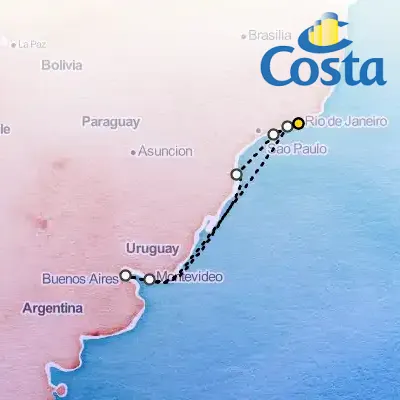 February 4th, 2026 - Cruise from Rio on the Costa Favolosa
