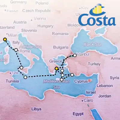 September 19th, 2025  - Eastern Mediterranean from Athens (Piraeus) Cruise on the Costa Fortuna
