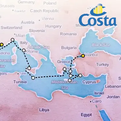 September 21st, 2025  - Eastern Mediterranean from Istanbul Cruise on the Costa Fortuna