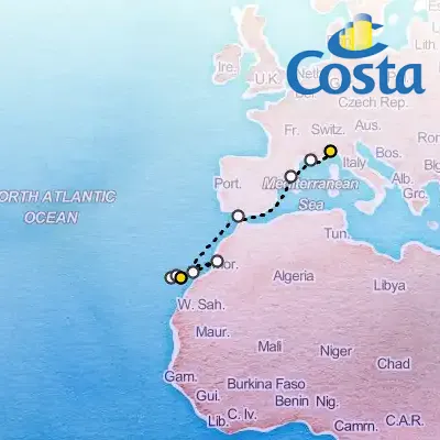 December 13th, 2025  - Western Mediterranean from Savona Cruise on the Costa Fortuna