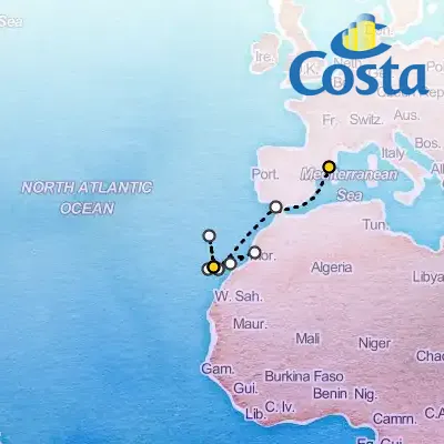 December 15th, 2025  - Western Mediterranean from Barcelona Cruise on the Costa Fortuna