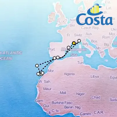 October 3rd, 2025  - Western Mediterranean from Marseille Cruise on the Costa Fortuna