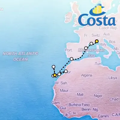 December 13th, 2025  - Western Mediterranean from Savona Cruise on the Costa Fortuna