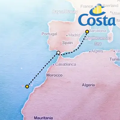 December 15th, 2025  - Western Mediterranean from Barcelona Cruise on the Costa Fortuna