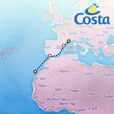 December 14th, 2025  - Western Mediterranean from Marseille Cruise on the Costa Fortuna
