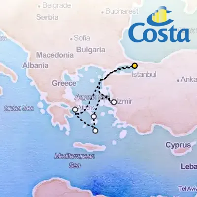 May 18th, 2026  - Eastern Mediterranean from Istanbul Cruise on the Costa Fortuna